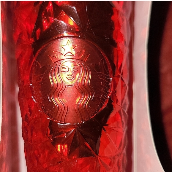 5/$25 NIB Starbucks Cold Cup Red Diamond prism Christmas ornament keychain - Picture 4 of 5